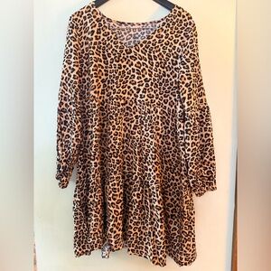Leopard Print Flowy Dress